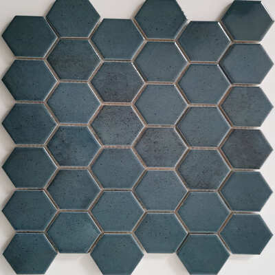 Castello Hexagon Donker Blauw  32x28x0.8  cm