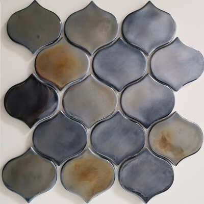 Glassmosaik Arabesque   Zwart  26,4 x28,3x 0,6  cm