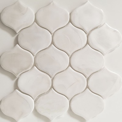Glassmosaik Arabesque   Wit  26,4 x28,3x 0,6  cm