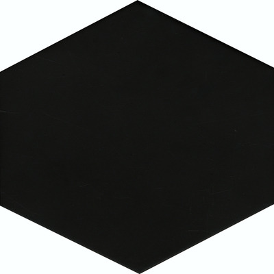 Hexagon Volledig Zwart  21.5x25x0.9 cm