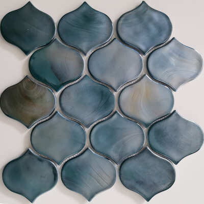 Glassmosaik Arabesque   Groen  26,4 x28,3x 0,6  cm