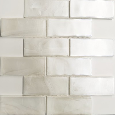 Glassmosaik Brick Wit  30x30x0,6  cm