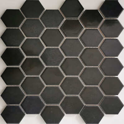 Castello Hexagon Zwart  32x28x0.8  cm